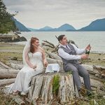 wedding on the beach at Furry Creek in Squamish